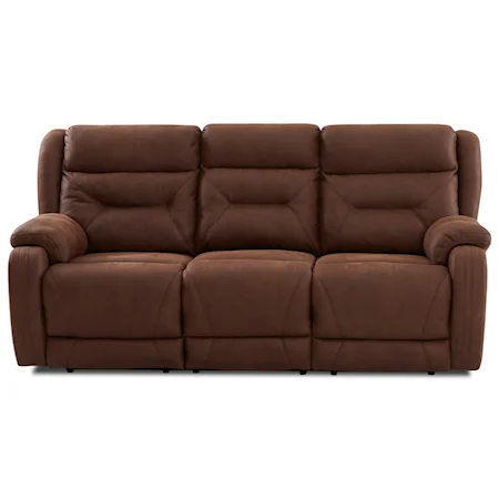 Casual Reclining Sofa with Extra Long Legrests
